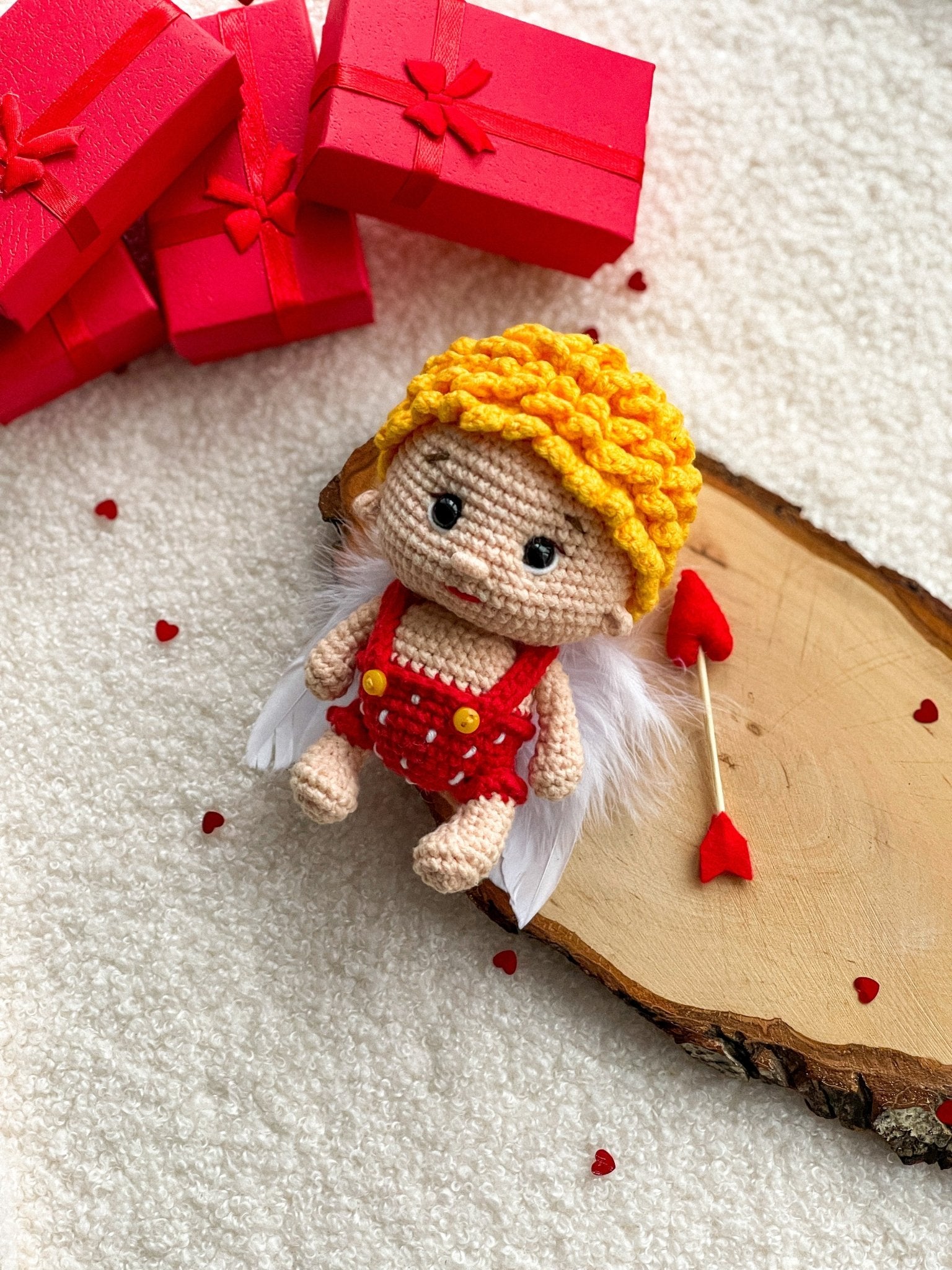 Crochet Cupid Amigurumi – Handmade Valentine's Day Gift for Her or Him - WoollyFox