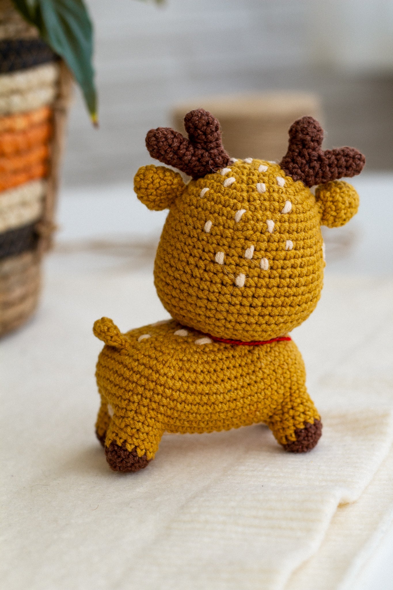 Crochet Deer with Bell Necklace - WoollyFox
