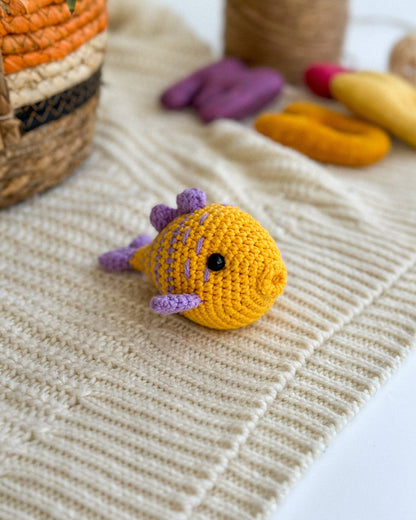 Crochet Fish Plush – Handmade Cotton Amigurumi Toy for Kids - WoollyFox