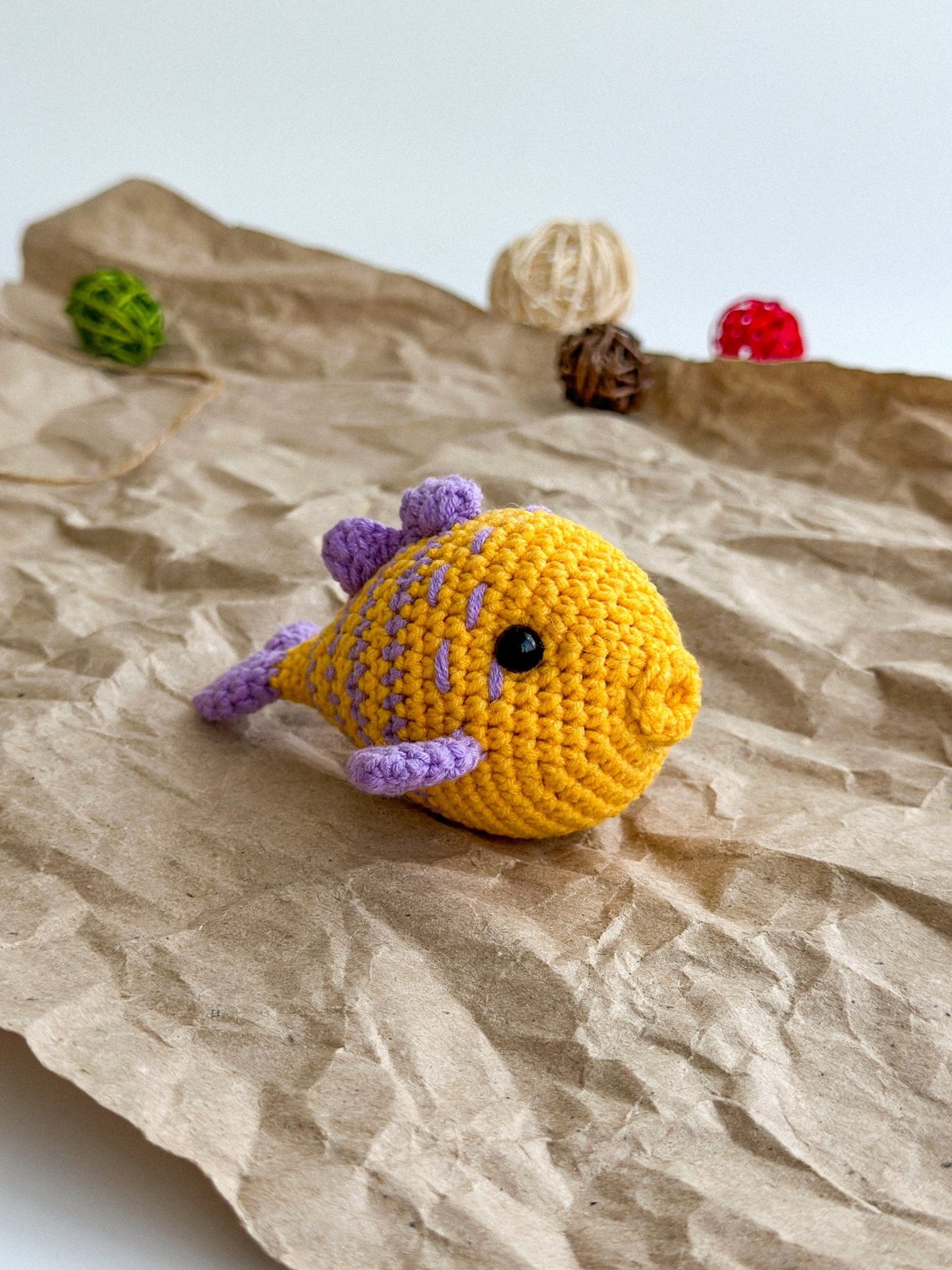 Crochet Fish Plush – Handmade Cotton Amigurumi Toy for Kids - WoollyFox