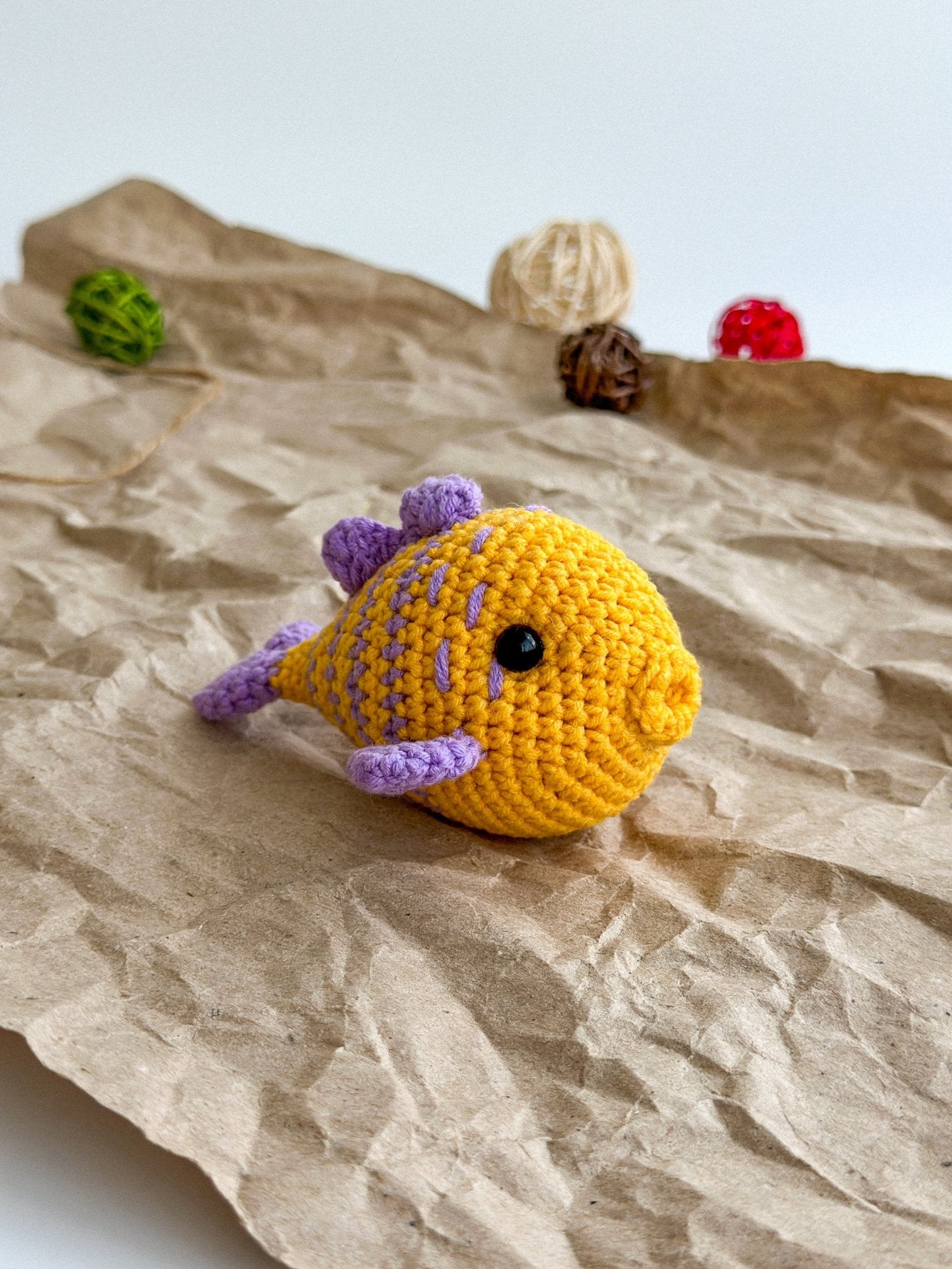 Crochet Fish Plush – Handmade Cotton Amigurumi Toy for Kids - WoollyFox