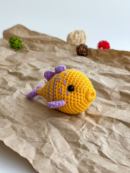 Crochet Fish Plush – Handmade Cotton Amigurumi Toy for Kids - WoollyFox