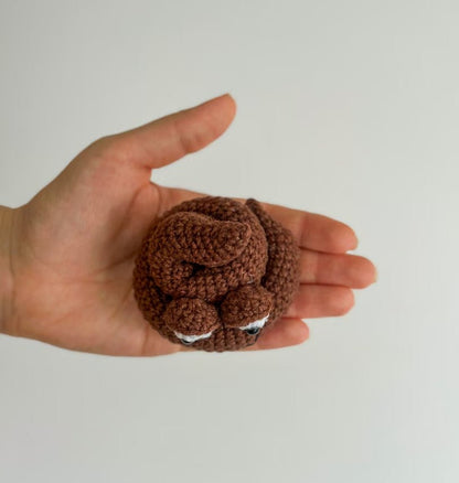 Crochet Poop Toy – Funny Handmade Gift for Bathroom or Friends - WoollyFox
