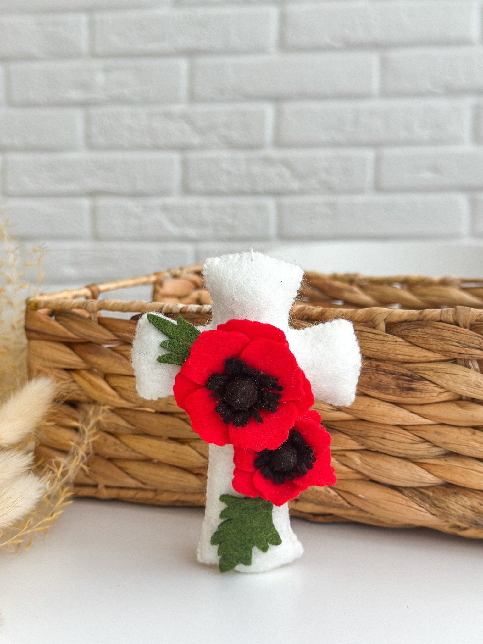 Cross Ornament with Flowers - WoollyFox