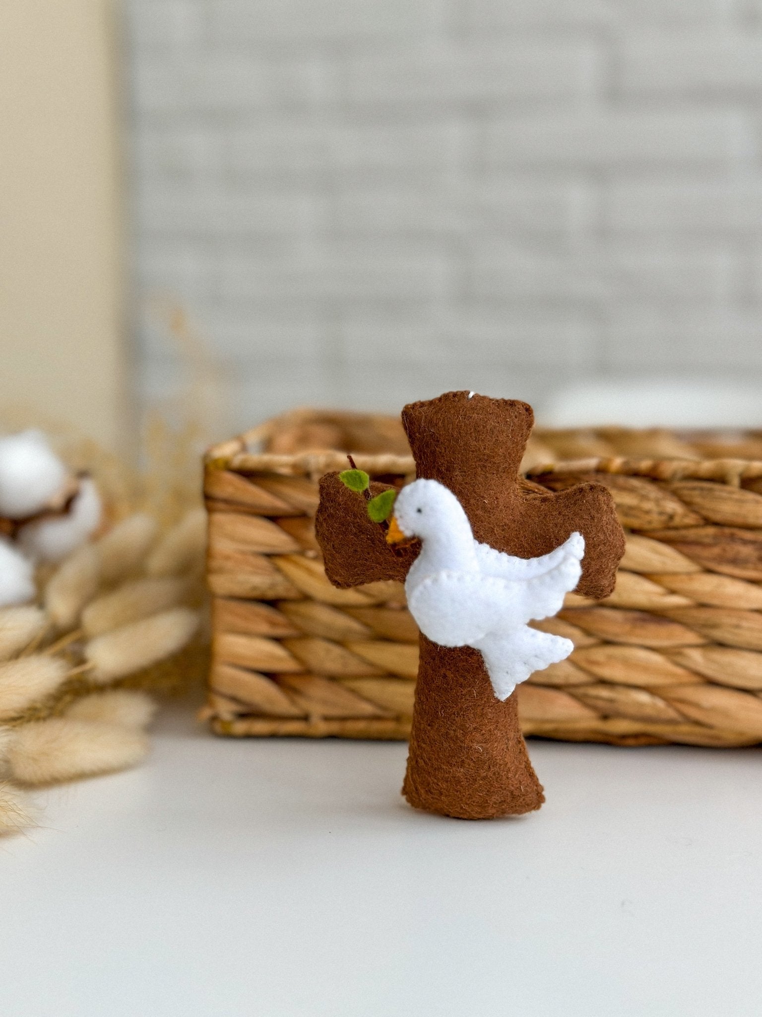 Cross Ornament with Flowers - WoollyFox