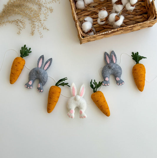 Easter Garland Rabbit And Carrot - WoollyFox