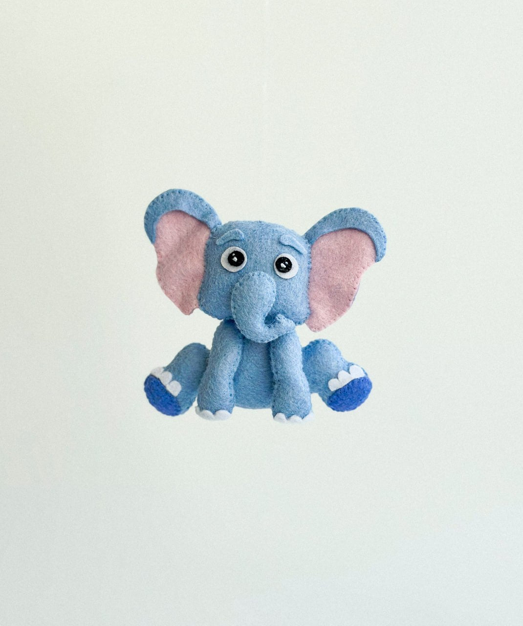 Elephant Felt Ornament | Handmade Felt Toy | Safari Animal Decor - WoollyFox
