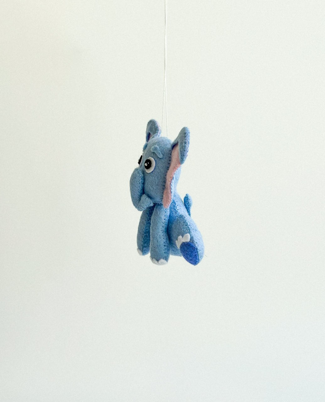 Elephant Felt Ornament | Handmade Felt Toy | Safari Animal Decor - WoollyFox