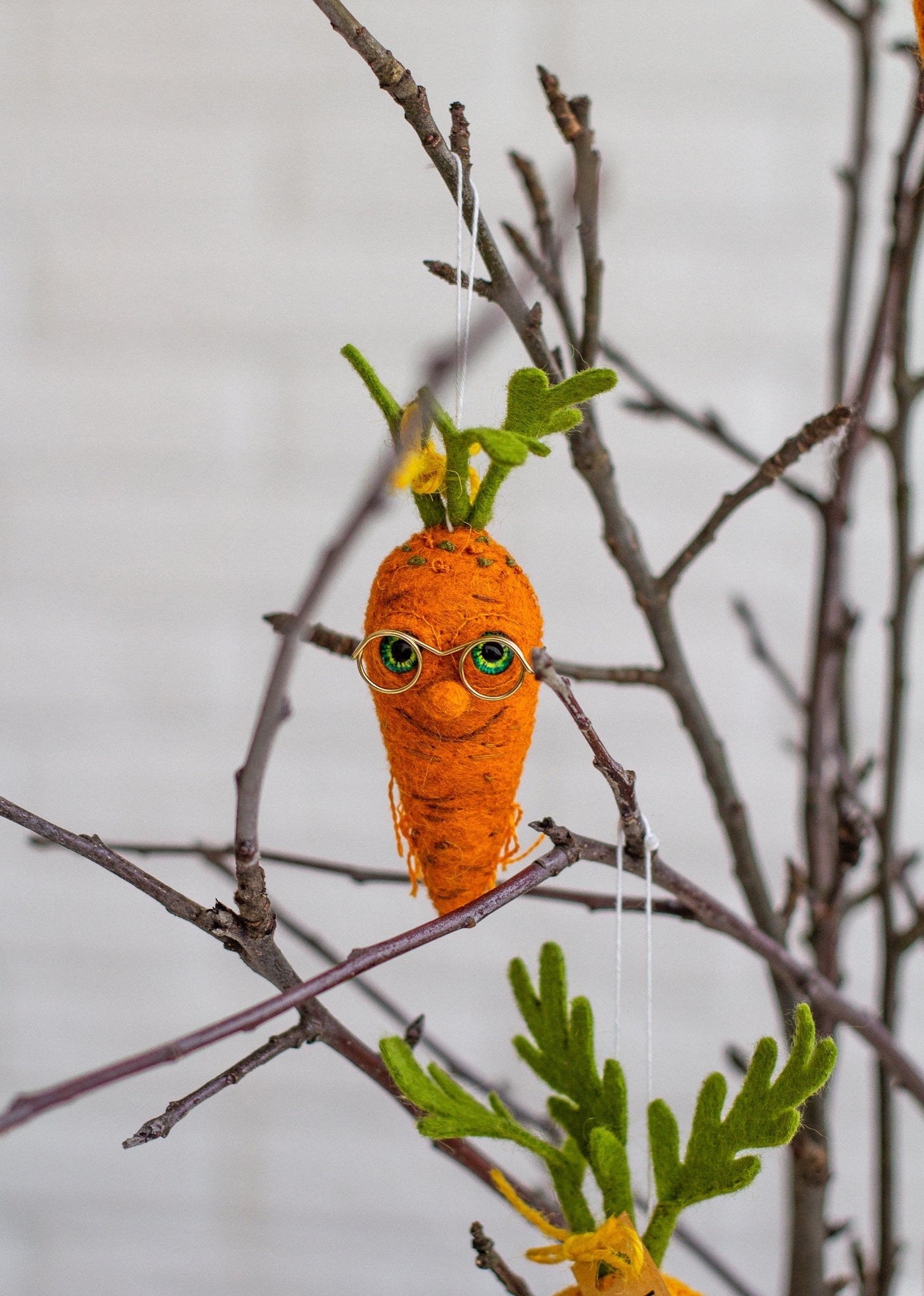 Felt Carrot Decorations – Handmade Felt Easter Accents - WoollyFox