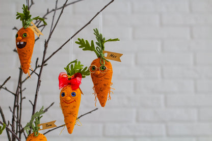 Felt Carrot Decorations – Handmade Felt Easter Accents - WoollyFox