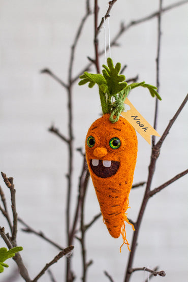 Felt Carrot Decorations – Handmade Felt Easter Accents - WoollyFox