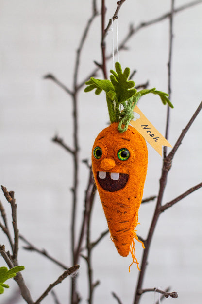 Felt Carrot Decorations – Handmade Felt Easter Accents - WoollyFox