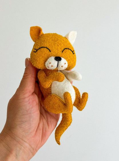 Felt Cat Decor - WoollyFox