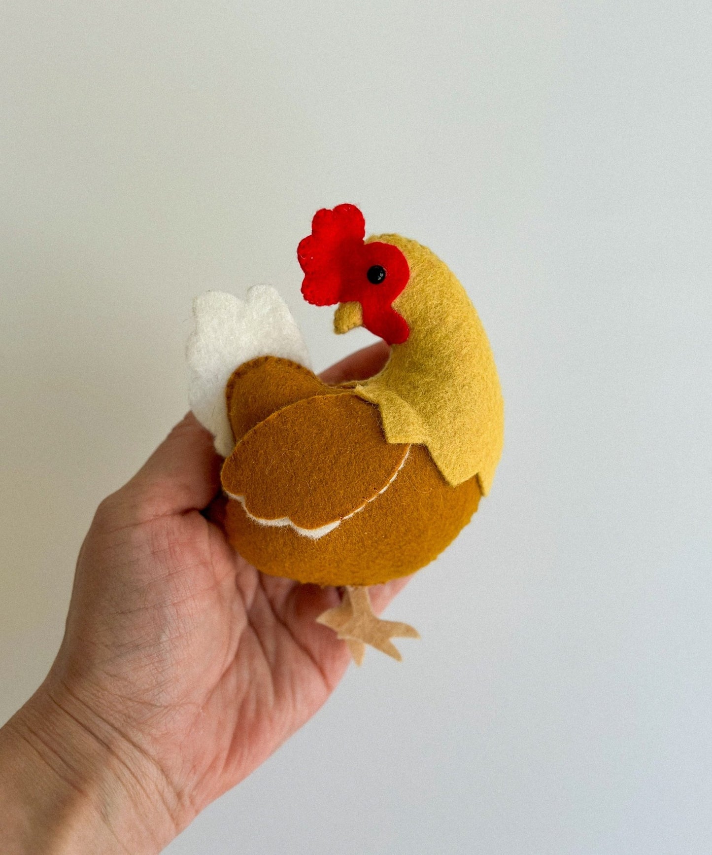 Felt Chicken Ornament - WoollyFox