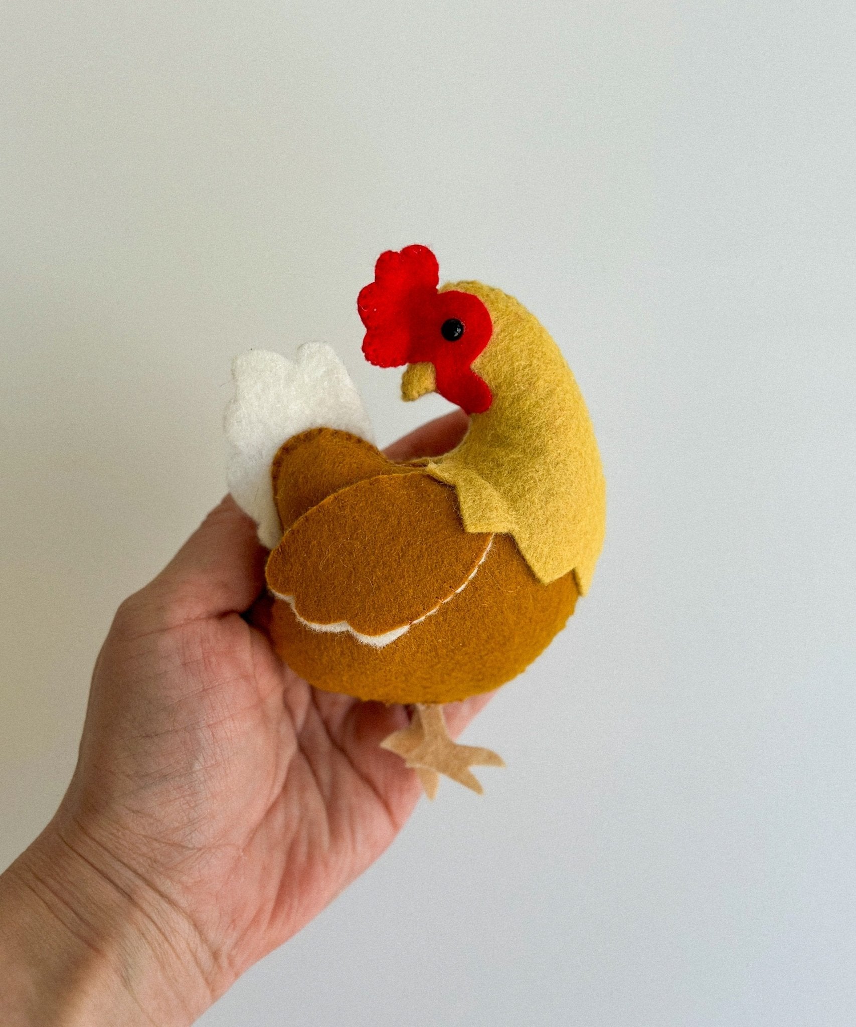 Felt Chicken Ornament - WoollyFox
