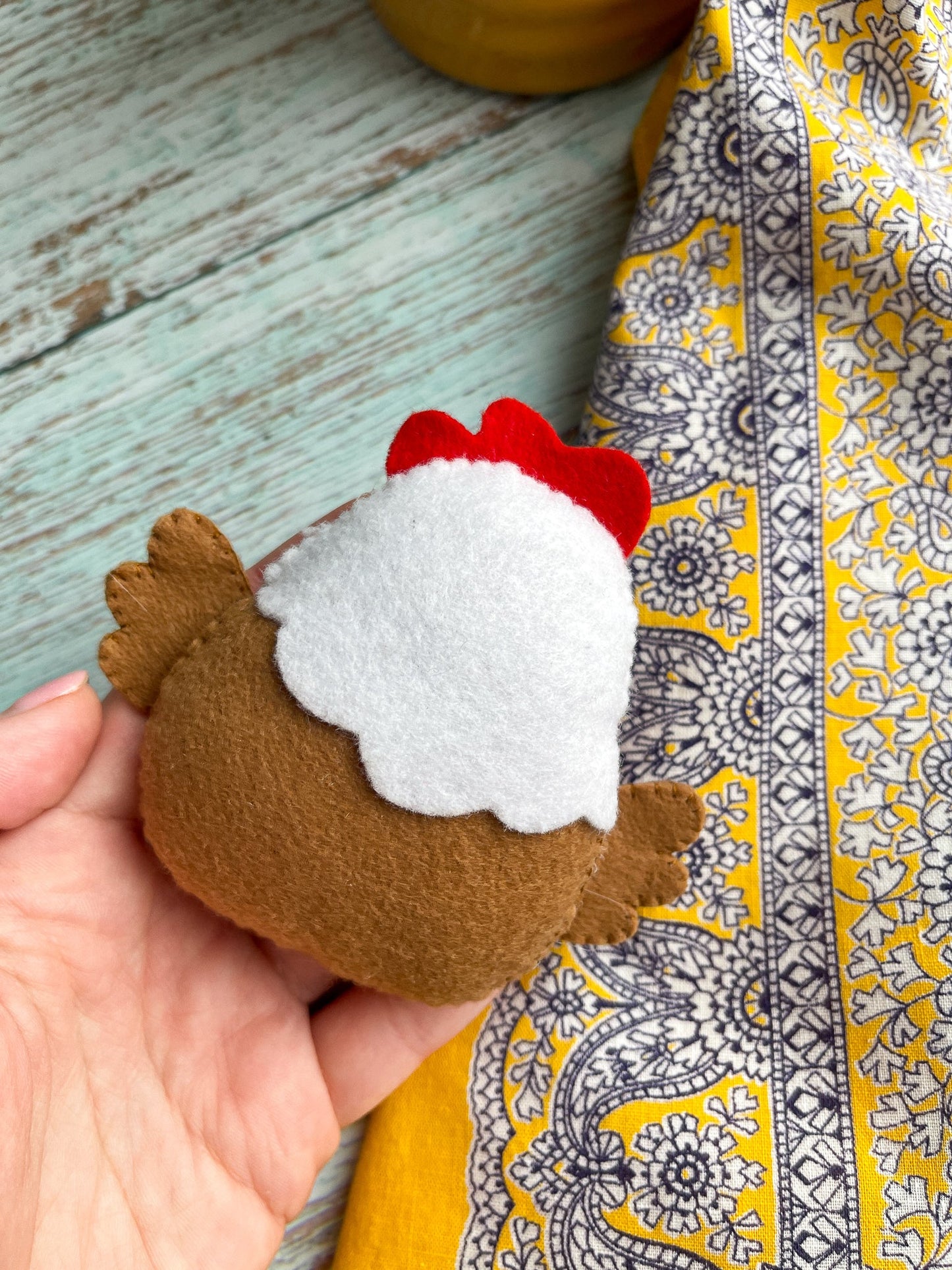 Felt Chicken PDF Pattern - WoollyFox