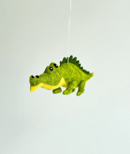 Felt Crocodile Ornament - WoollyFox