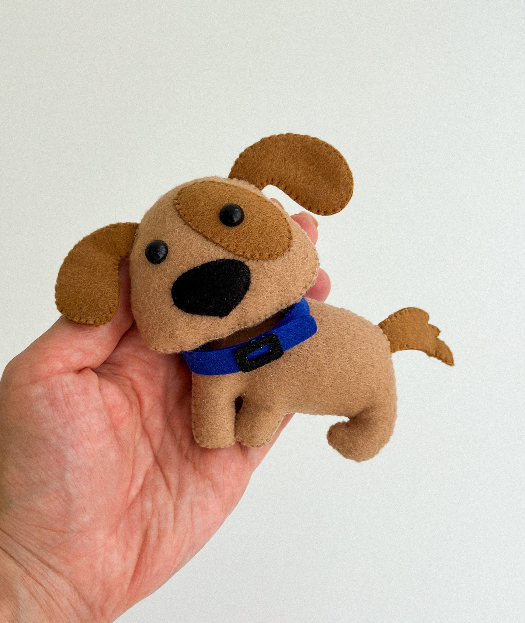Felt Dog Ornament – Handmade Animal Decor for Nursery or Gift - WoollyFox