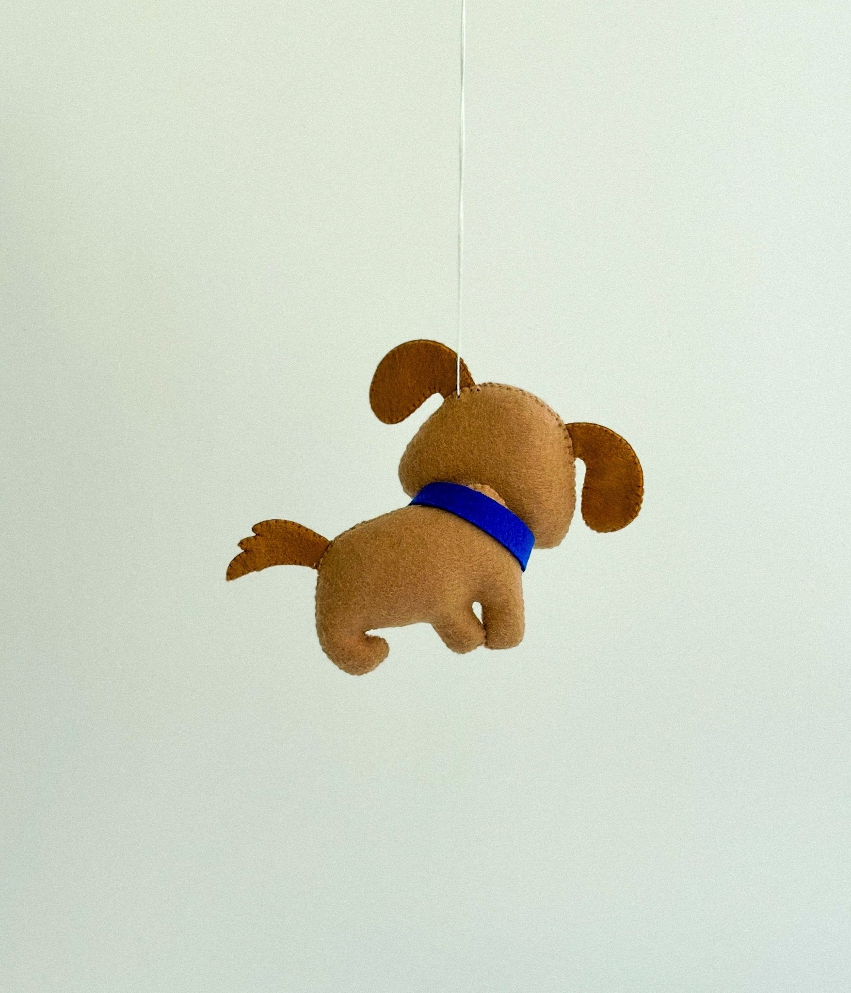 Felt Dog Ornament – Handmade Animal Decor for Nursery or Gift - WoollyFox
