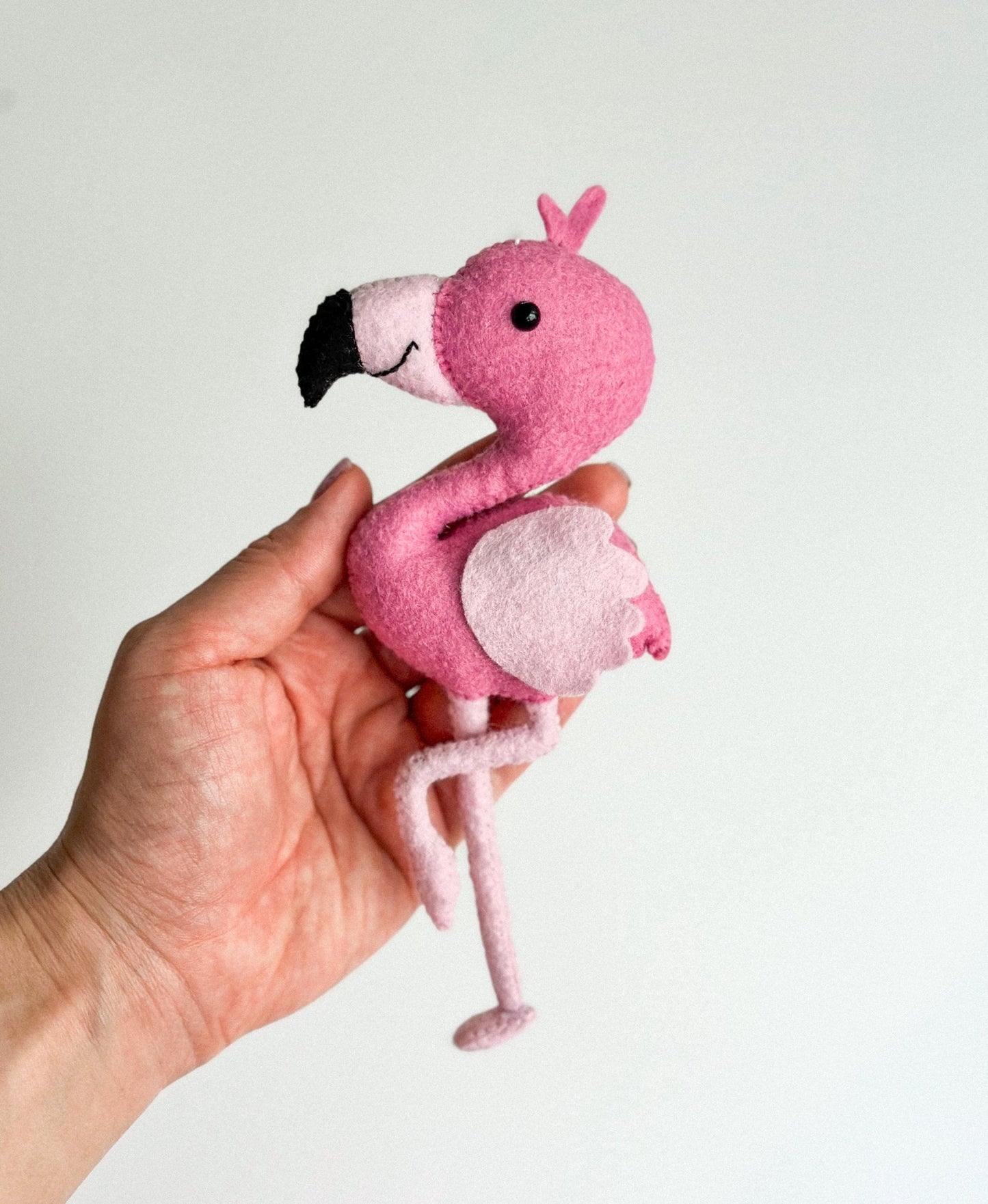 Felt Flamingo Ornament - WoollyFox