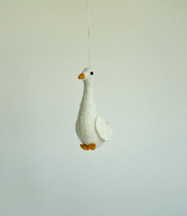 Felt Goose Ornament - WoollyFox