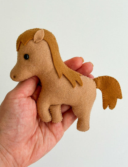 Felt Horse Ornament - WoollyFox