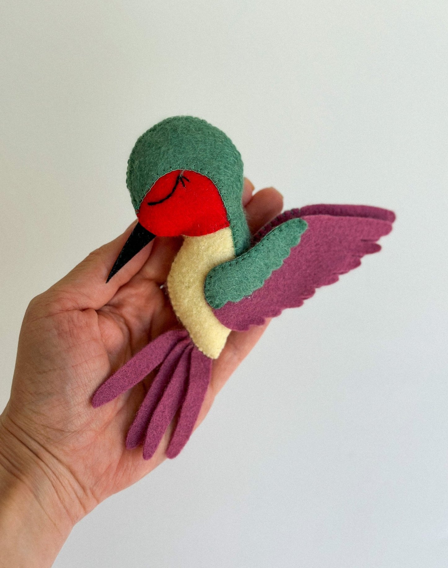Felt Hummingbird Ornament - WoollyFox