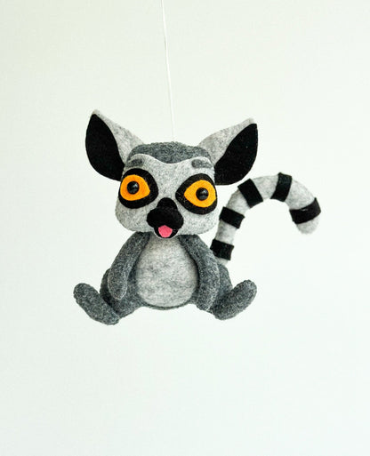 Felt Lemur Ornament - WoollyFox