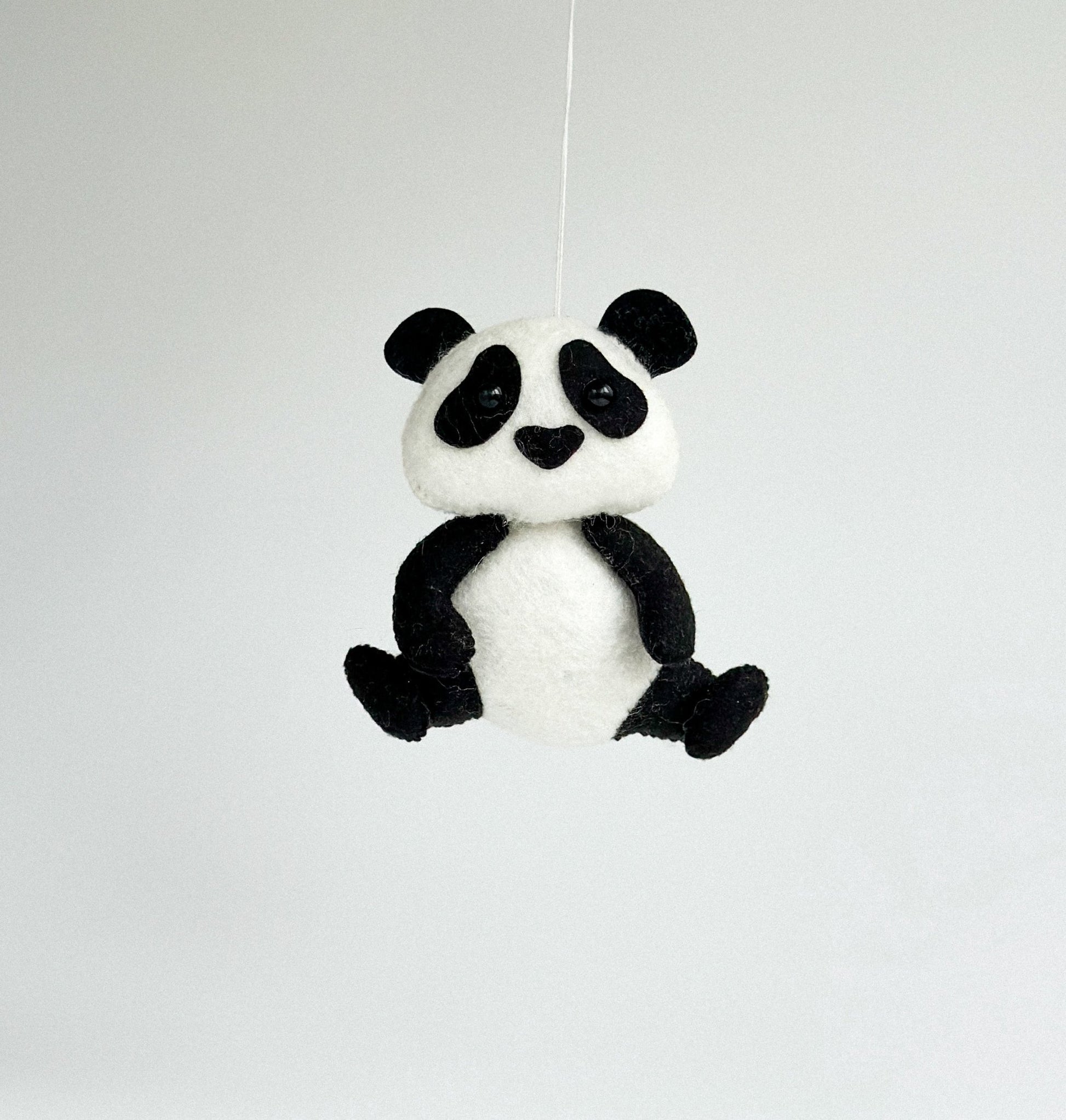 Felt Panda Ornament - WoollyFox