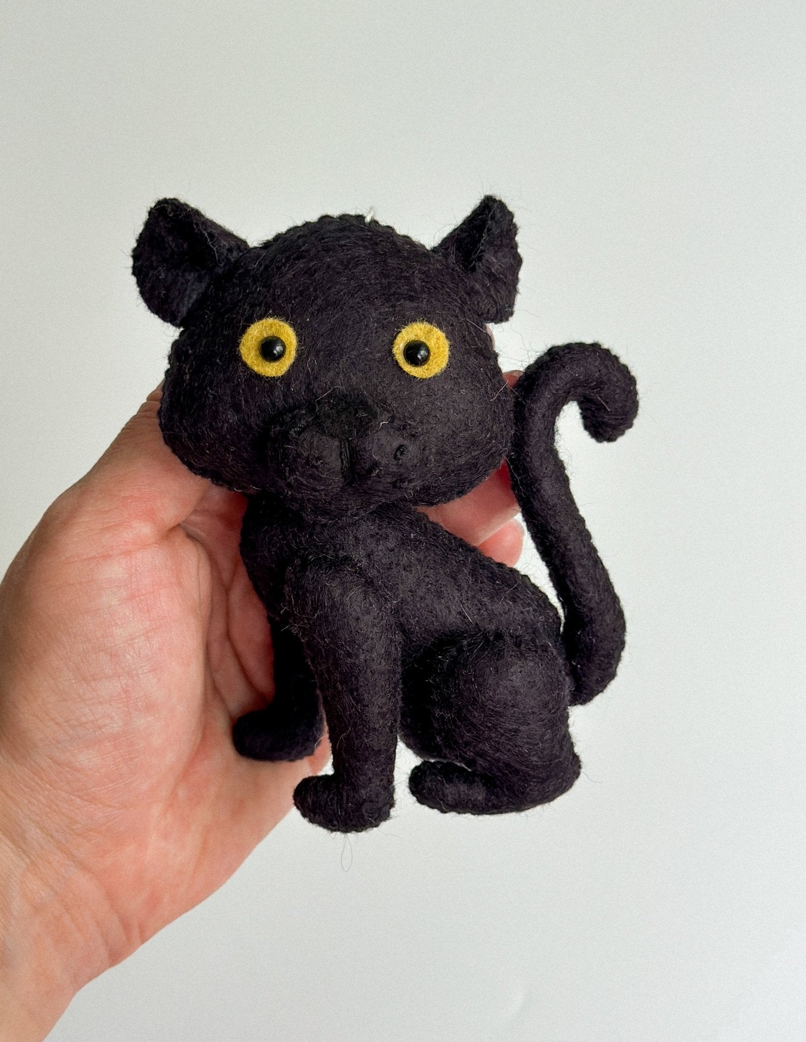 Felt Panther Ornament – Handmade Safari Animal Room Decor - WoollyFox