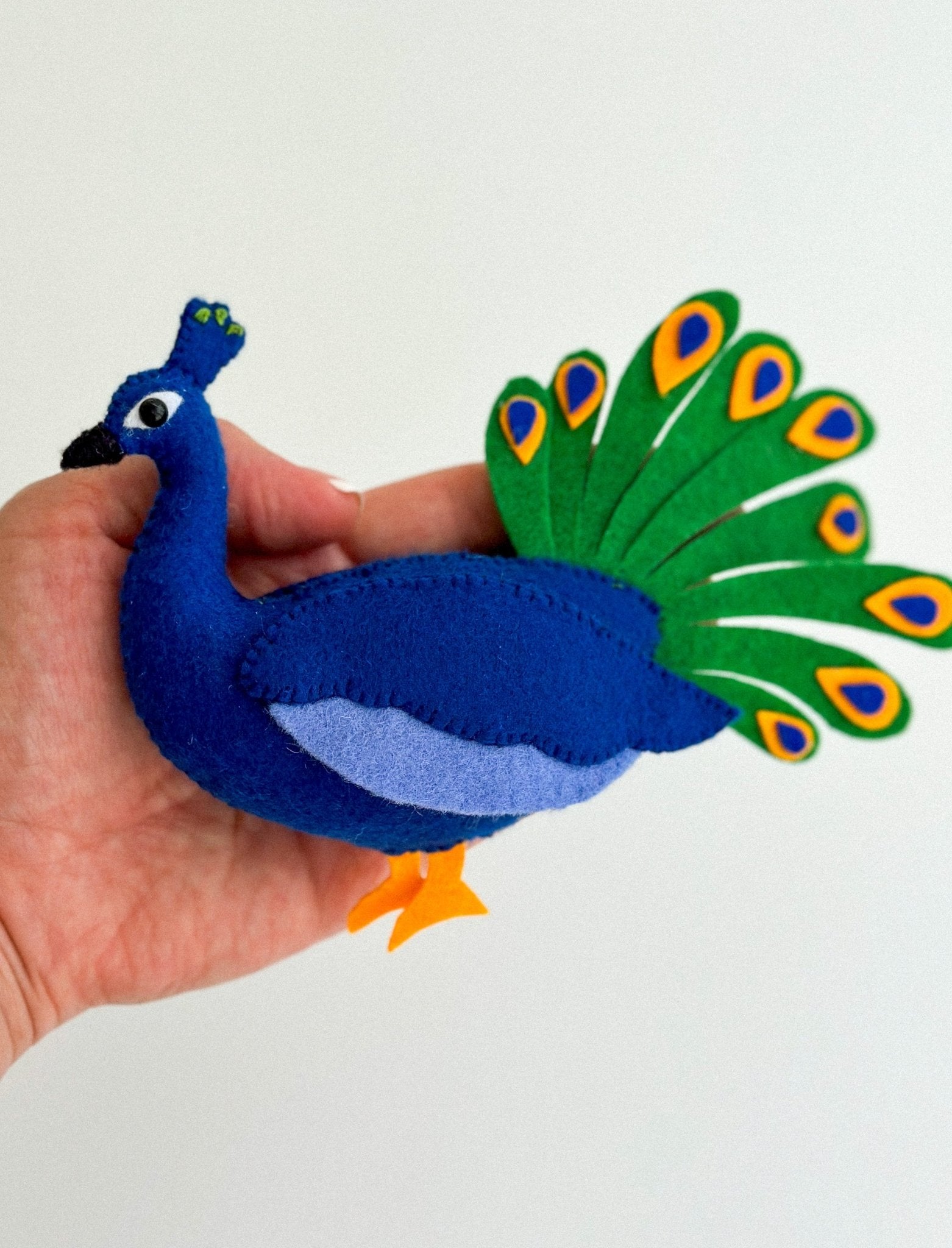 Felt Peacock Ornament - WoollyFox