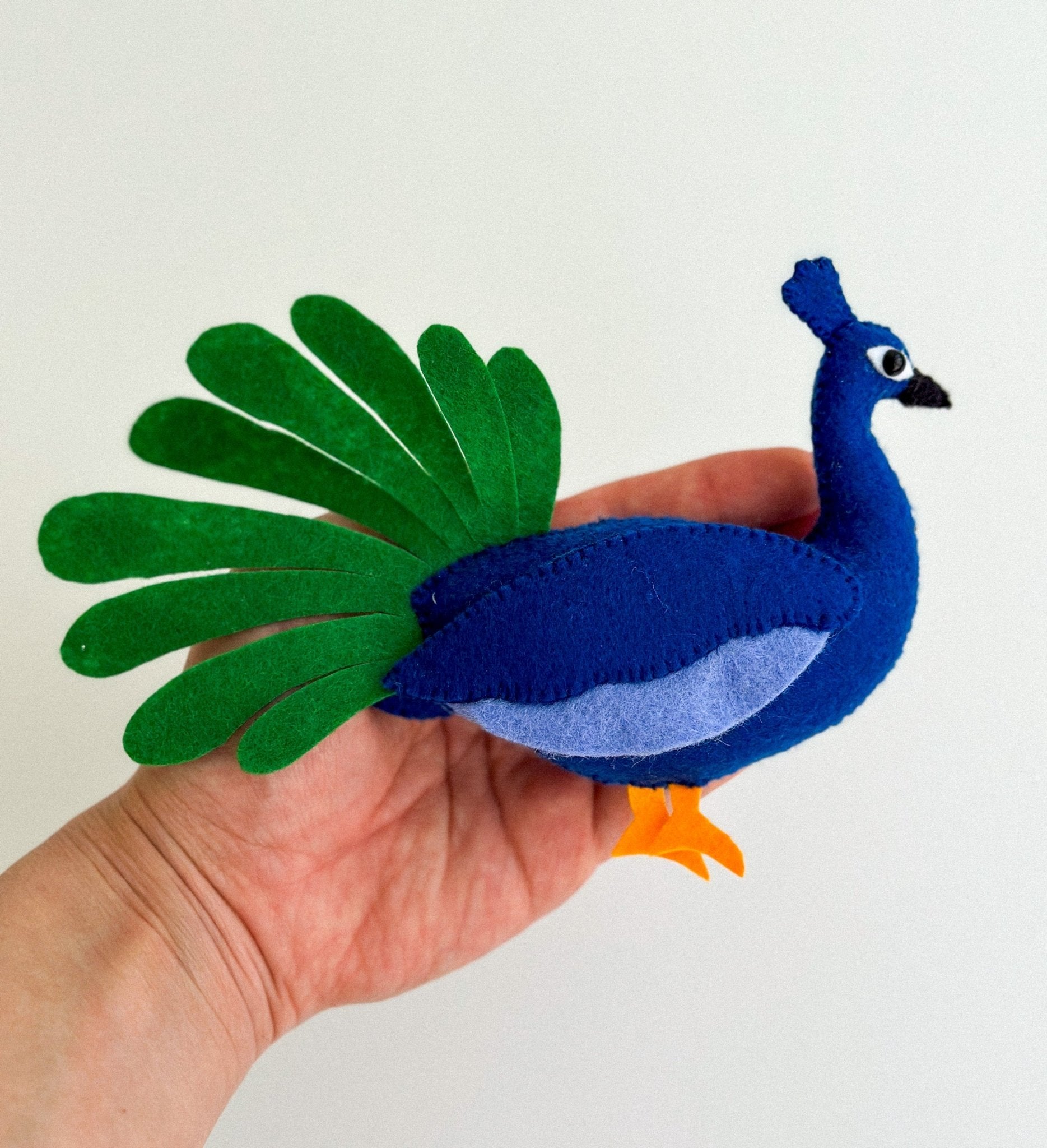 Felt Peacock Ornament - WoollyFox