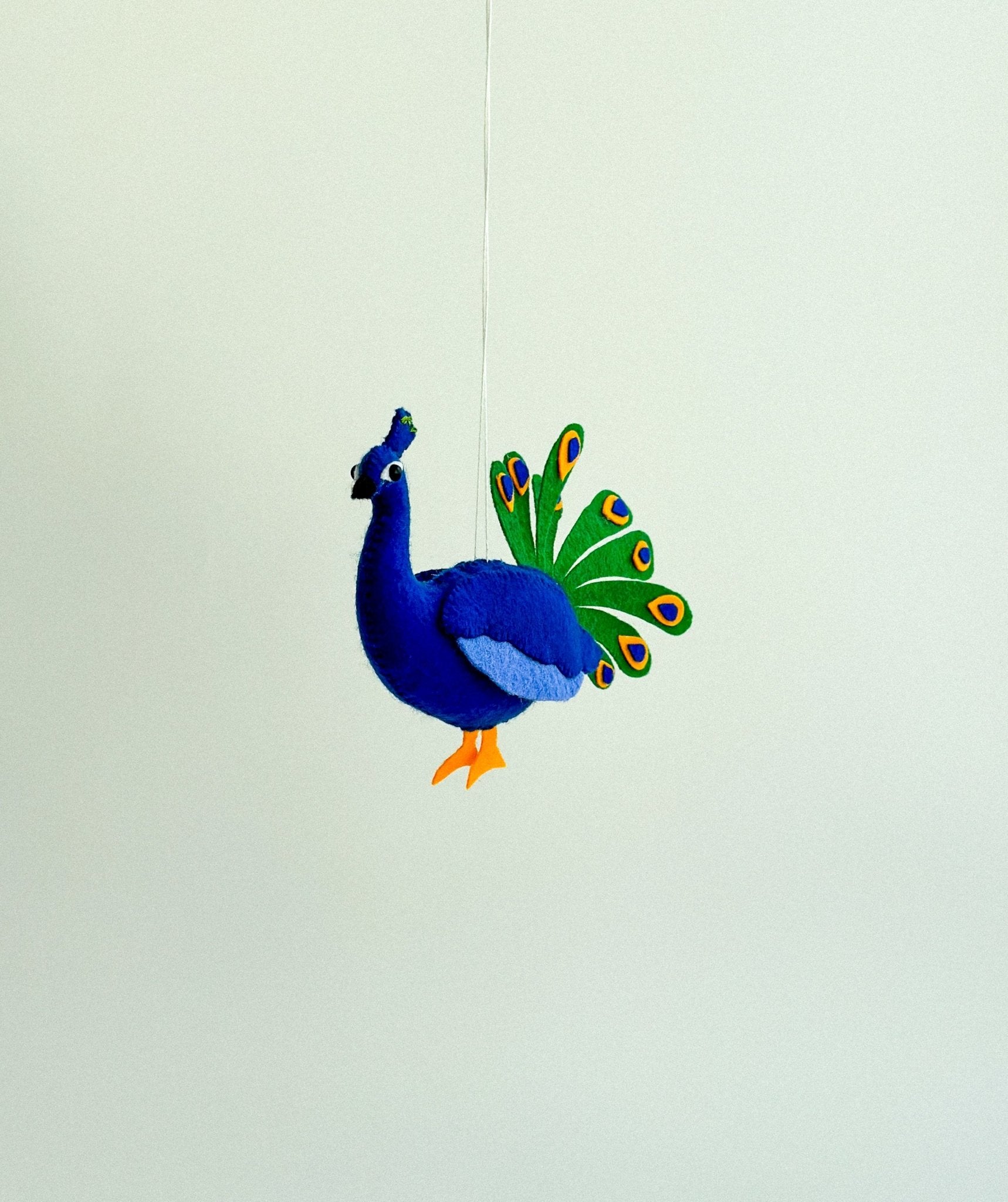 Felt Peacock Ornament - WoollyFox