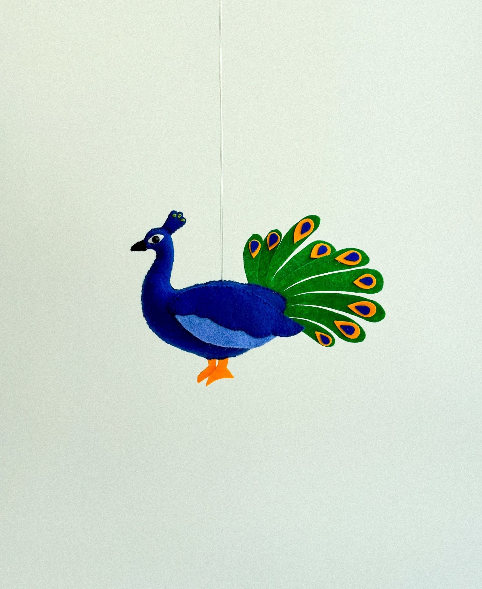 Felt Peacock Ornament - WoollyFox