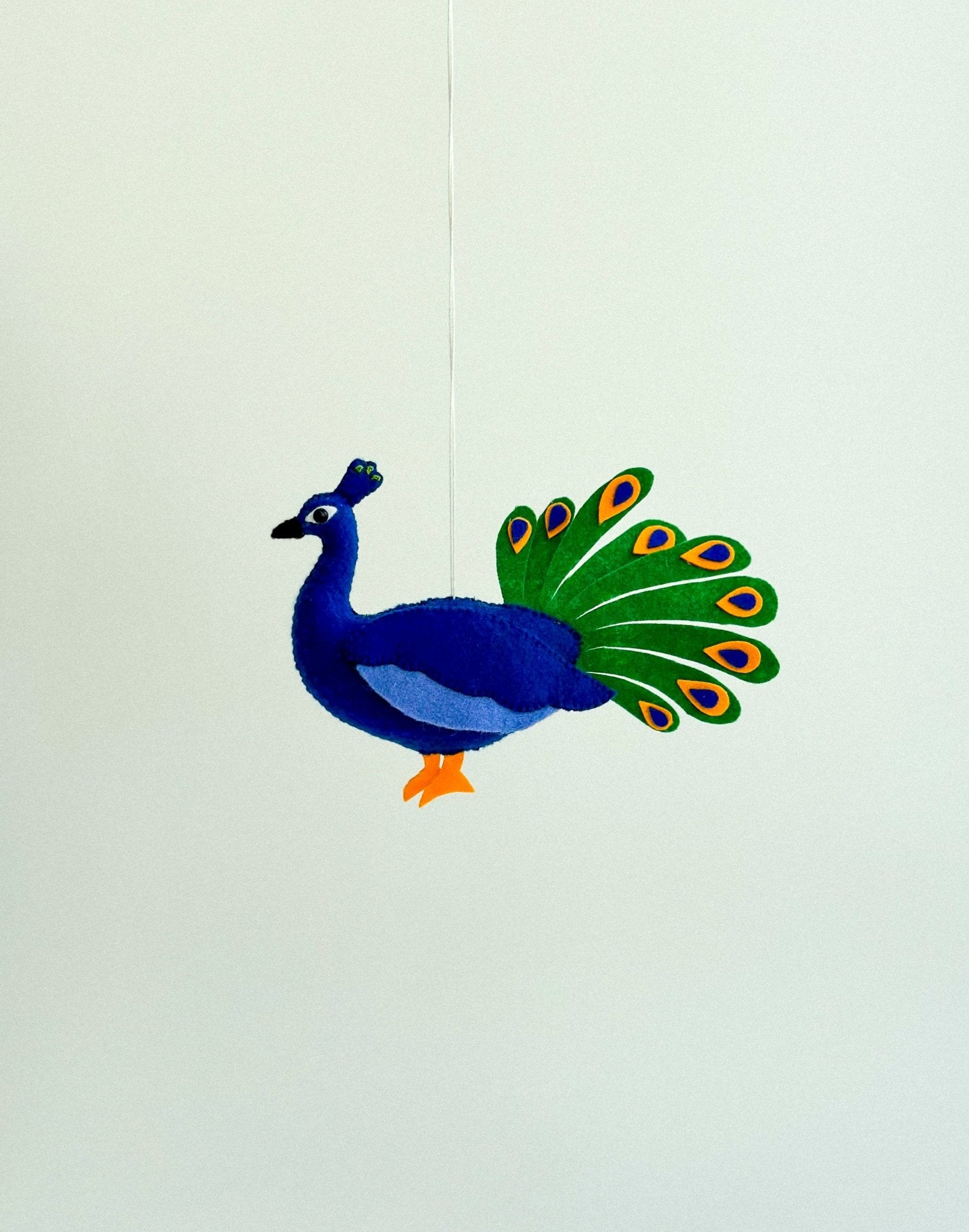 Felt Peacock Ornament - WoollyFox