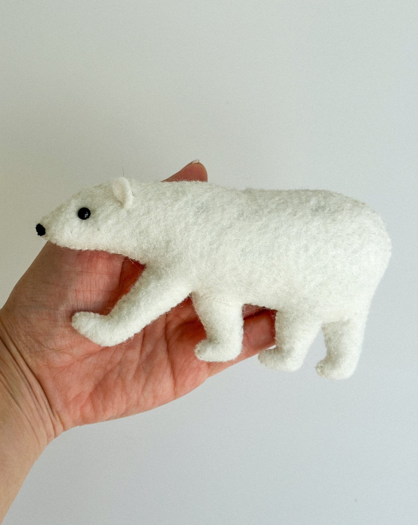 Felt Polar Bear Ornament - WoollyFox