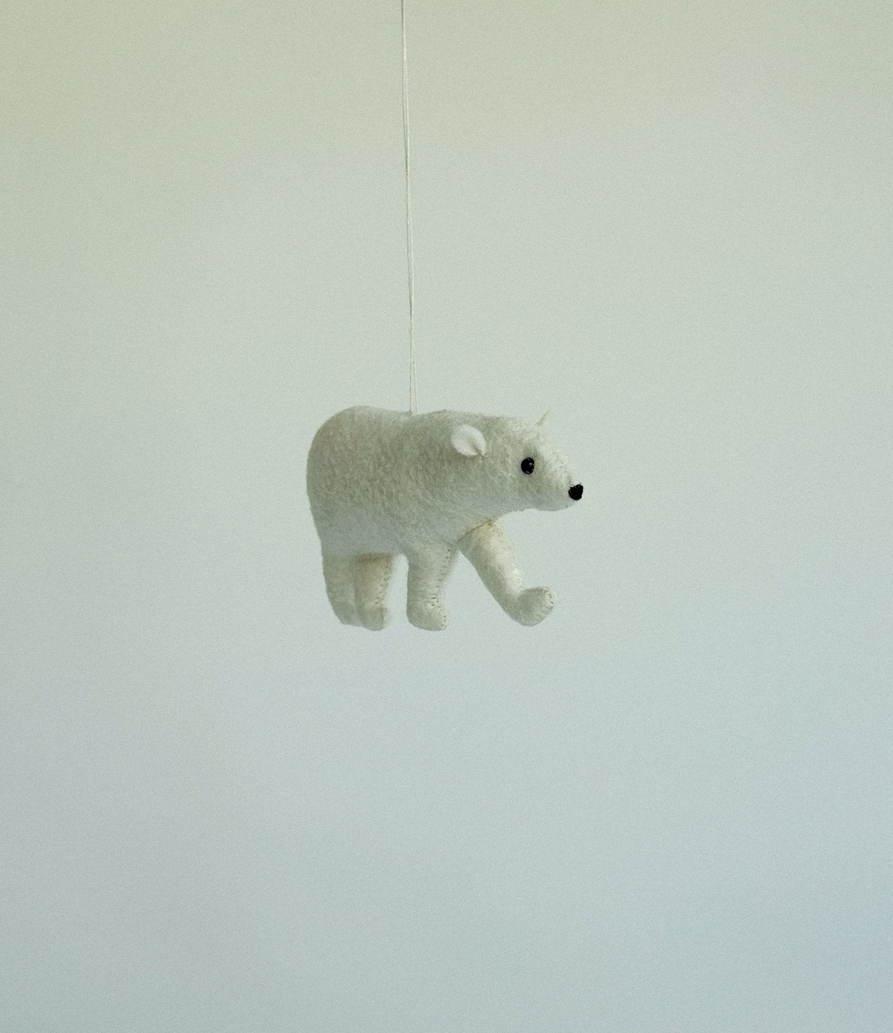 Felt Polar Bear Ornament - WoollyFox