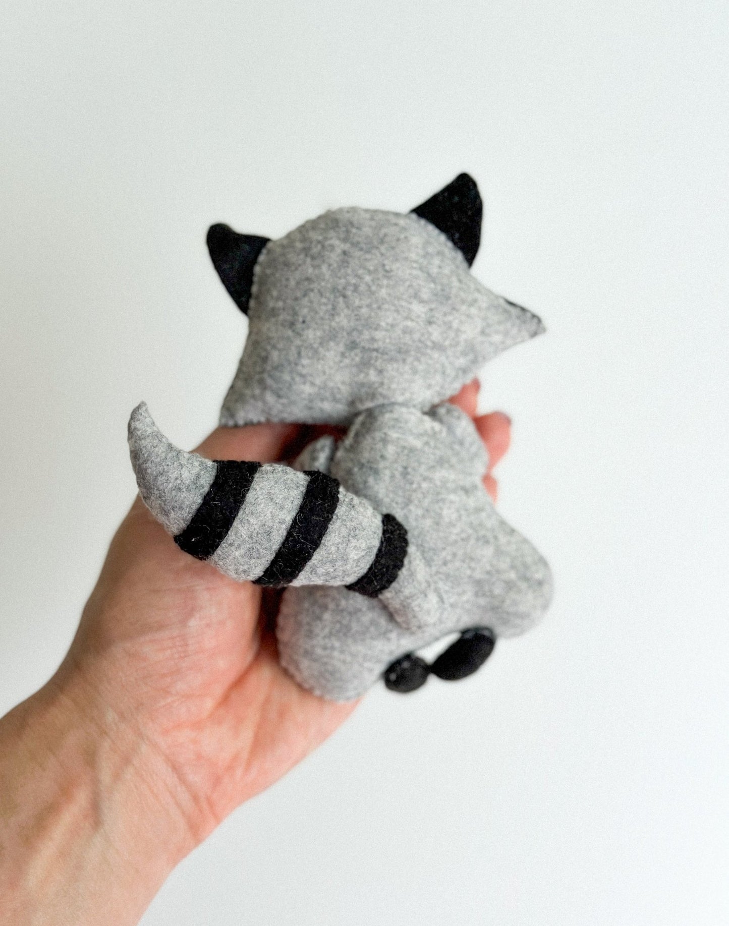 Felt Raccoon Ornament - WoollyFox