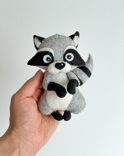 Felt Raccoon Ornament - WoollyFox