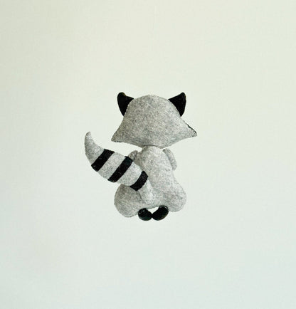 Felt Raccoon Ornament - WoollyFox
