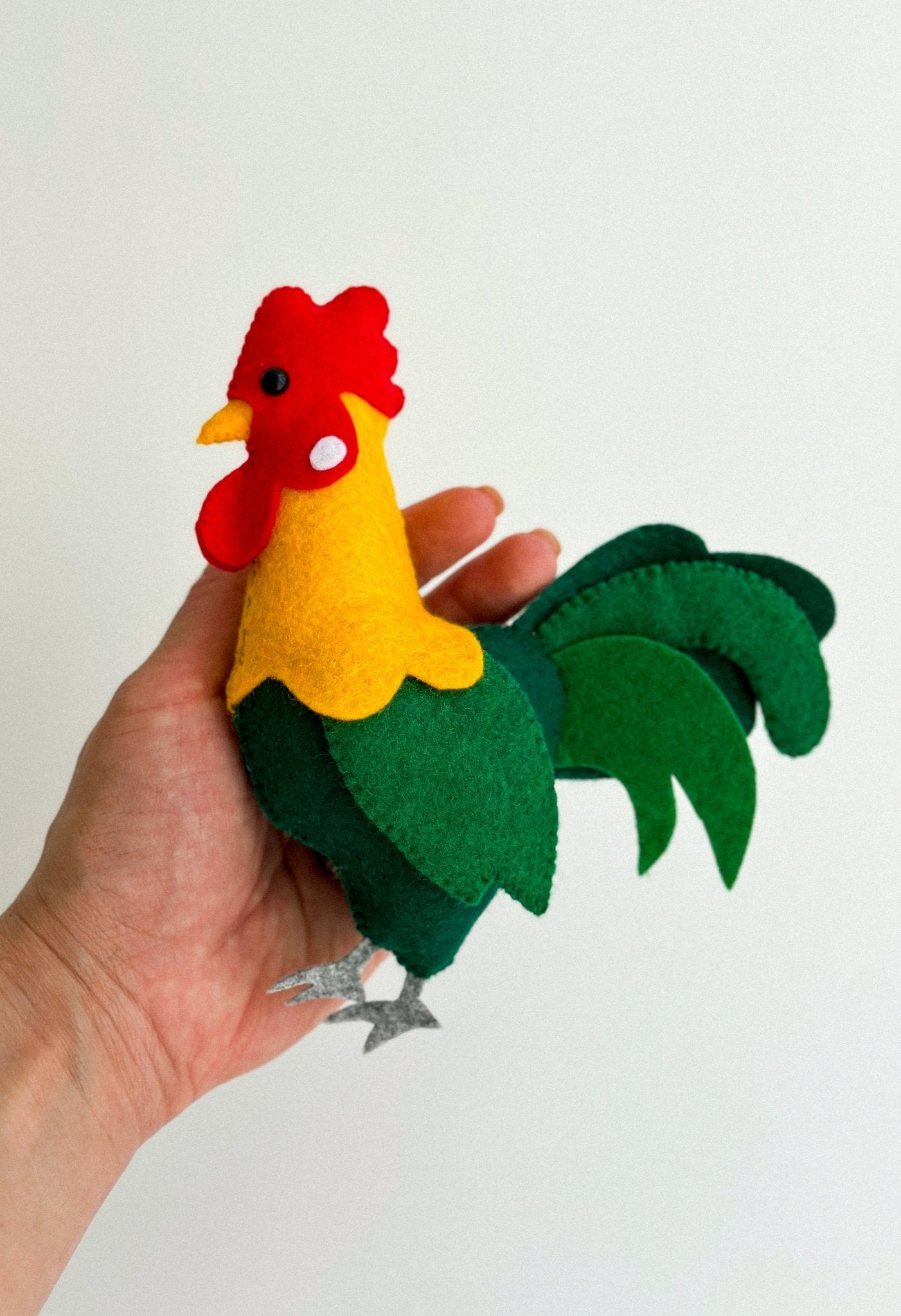 Felt Rooster Ornament - WoollyFox