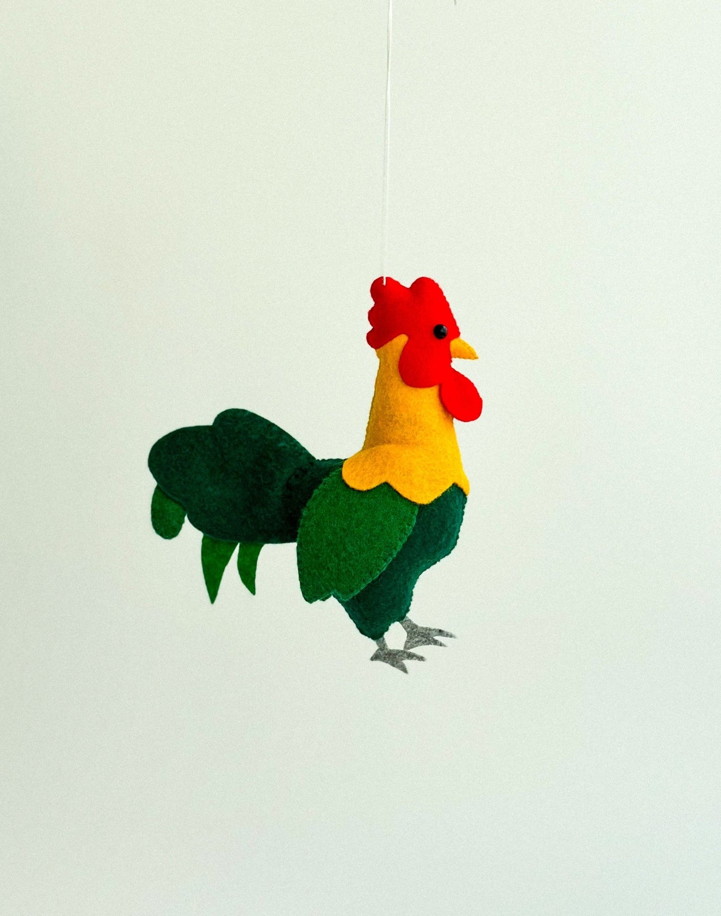 Felt Rooster Ornament - WoollyFox