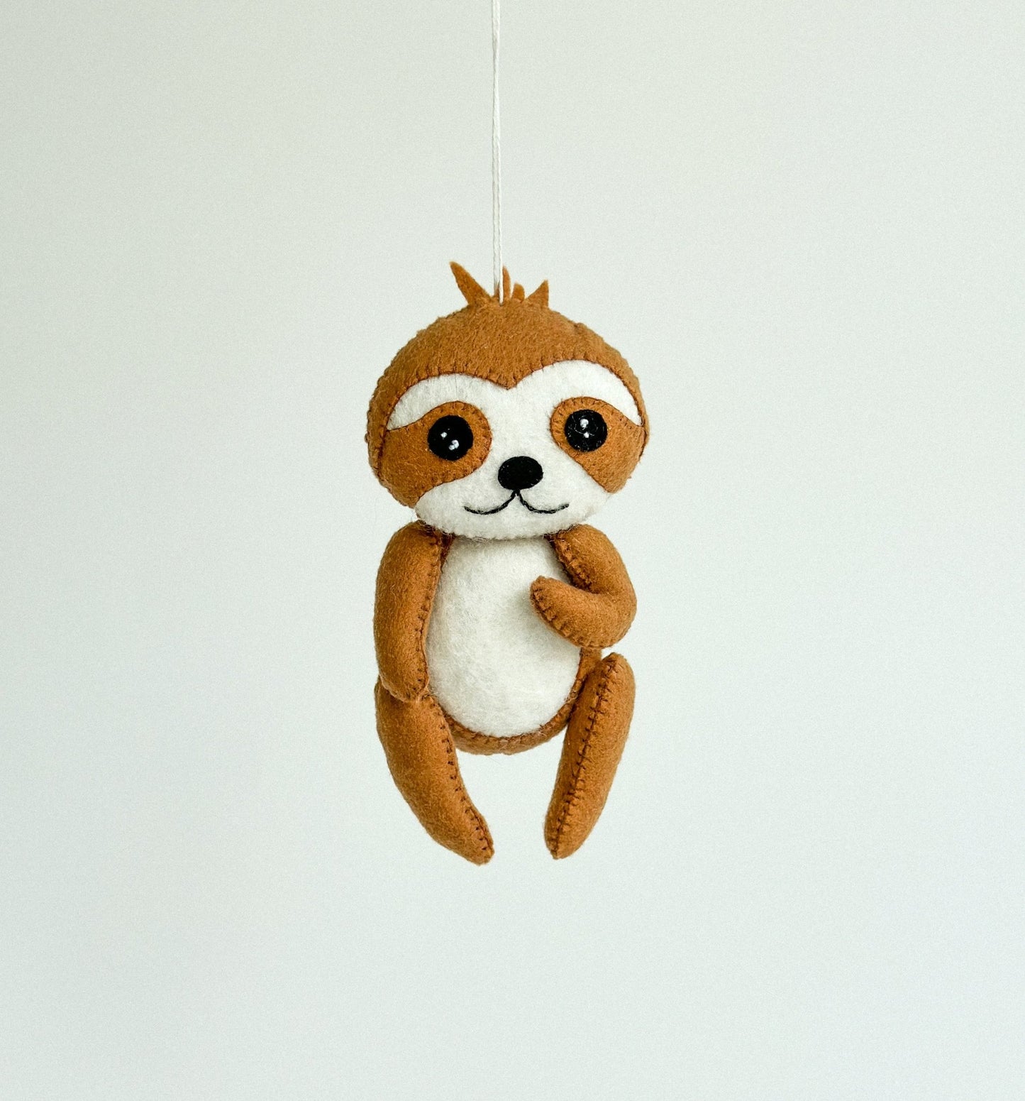 Felt Sloth Ornament - WoollyFox