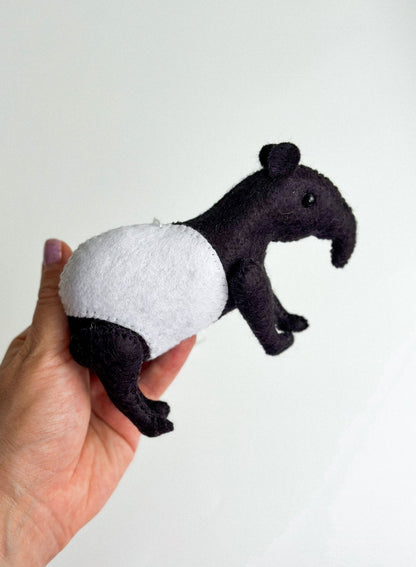 Felt Tapir Ornament - WoollyFox