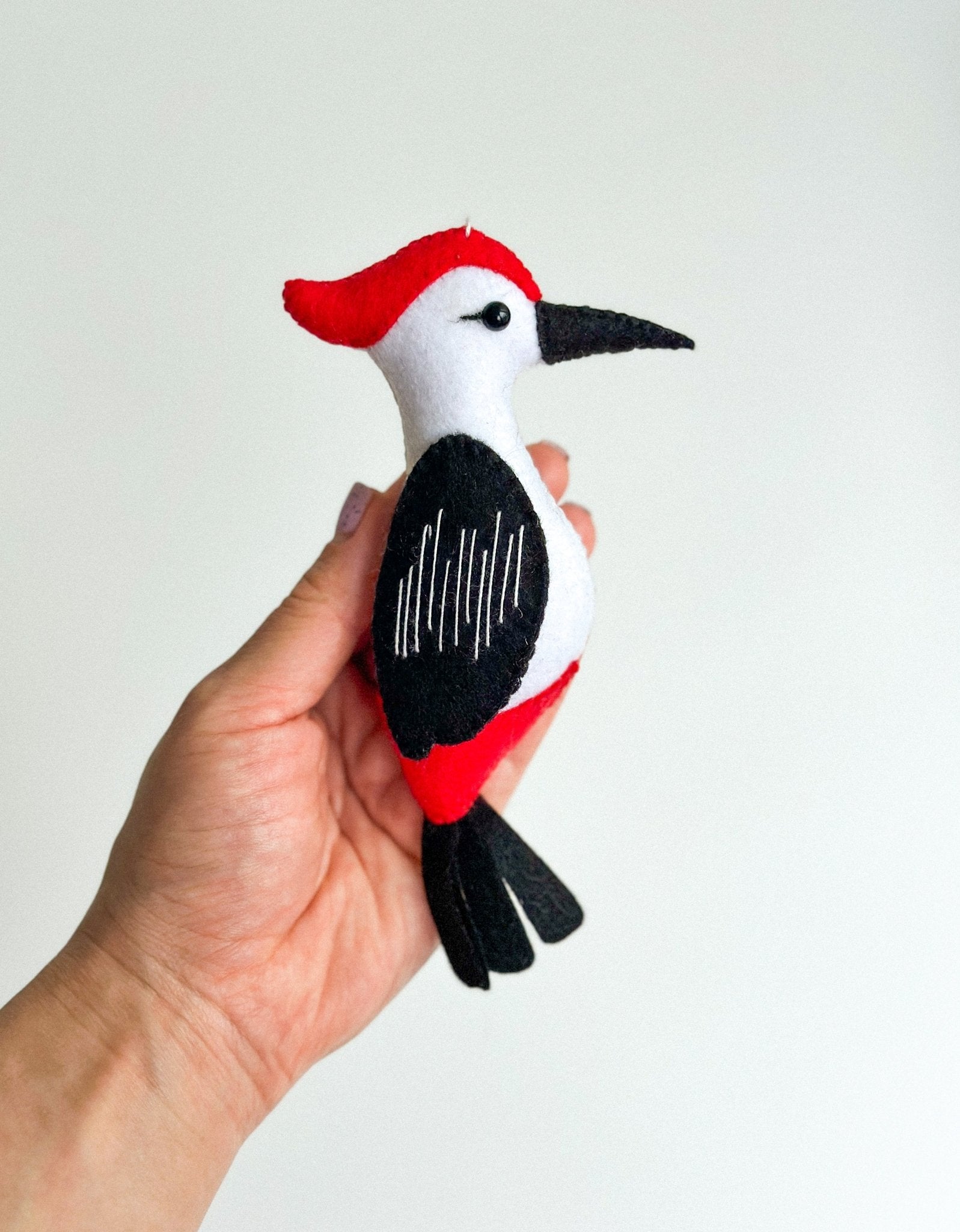 Felt Woodpecker Ornament - WoollyFox