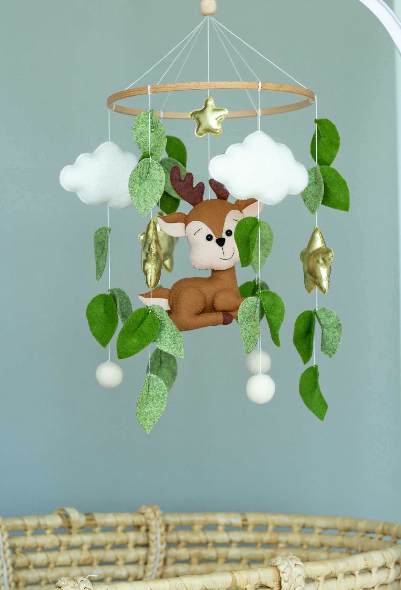 Forest And Deer Baby Mobile - WoollyFox