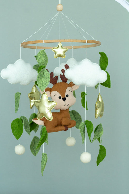 Forest And Deer Baby Mobile - WoollyFox