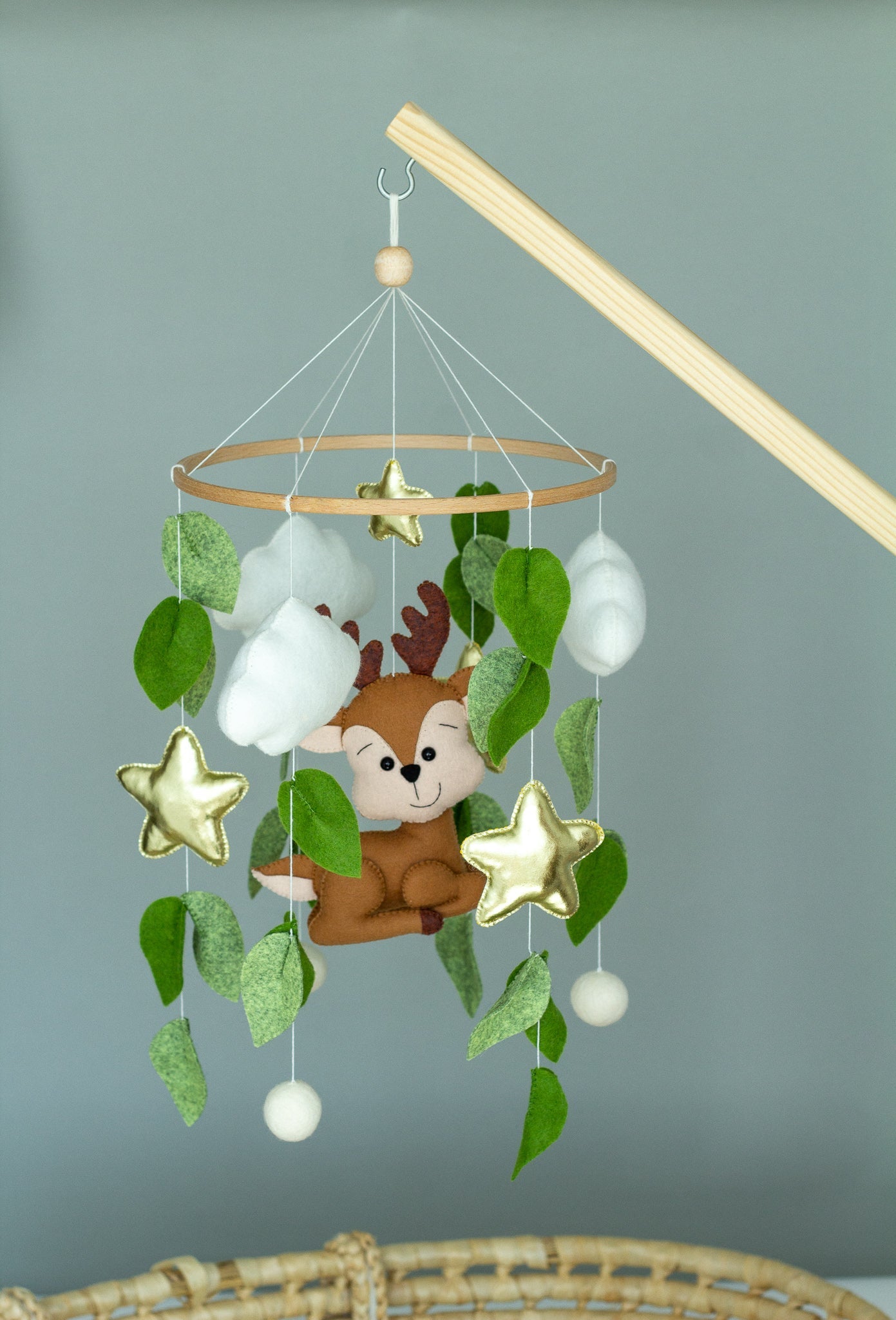 Forest And Deer Baby Mobile - WoollyFox