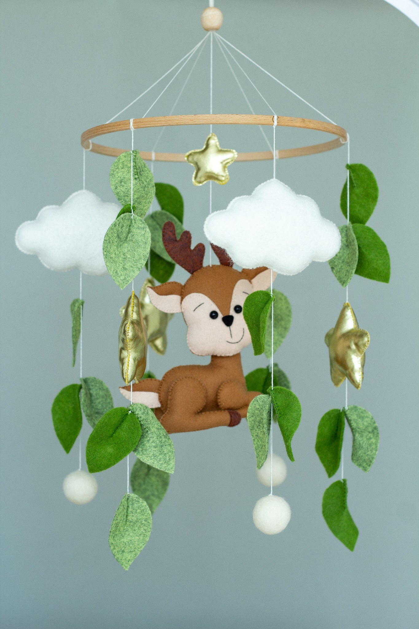 Forest And Deer Baby Mobile - WoollyFox
