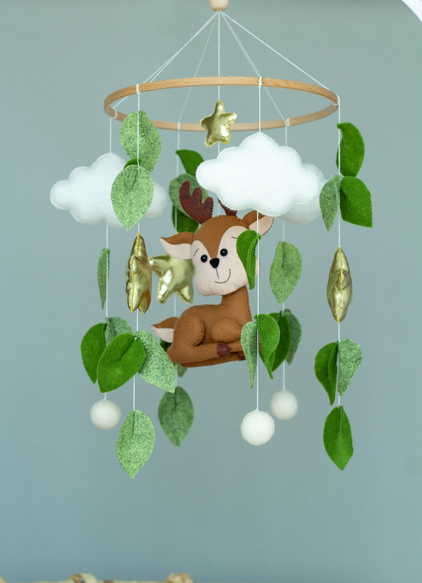 Forest And Deer Baby Mobile - WoollyFox